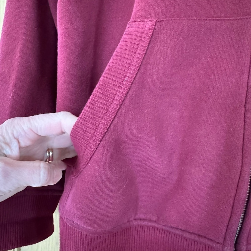 Tommy Hilfiger Varsity 1985 Maroon Jacket / 2012 / Burgandy Zip Front / large - Picture 10 of 13